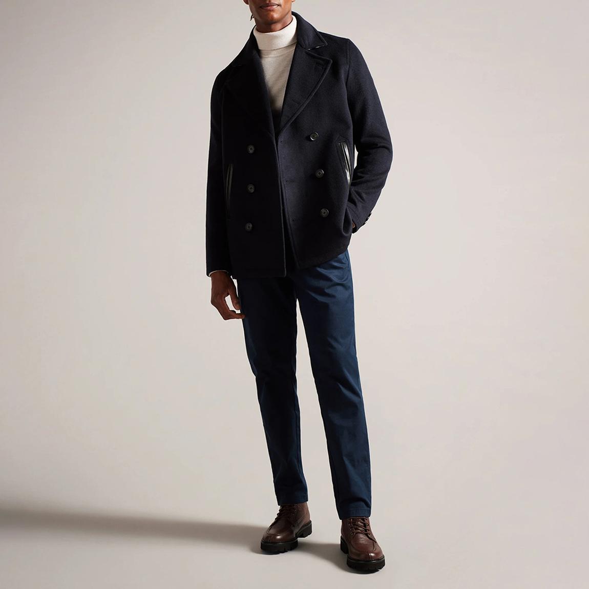 Navy Wool Blend Peacoat main product photo