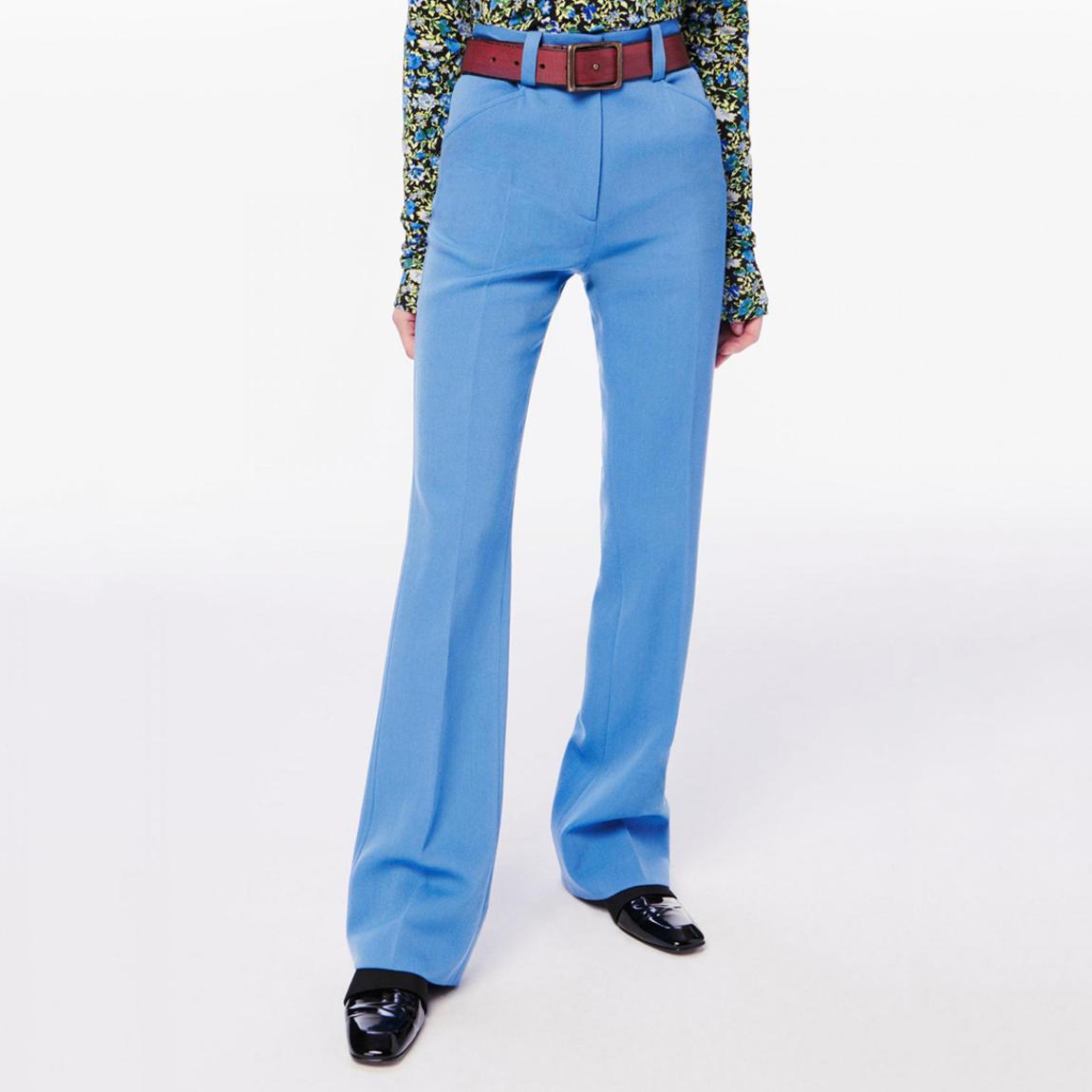 Blue Slim Straight Leg Trousers main product photo
