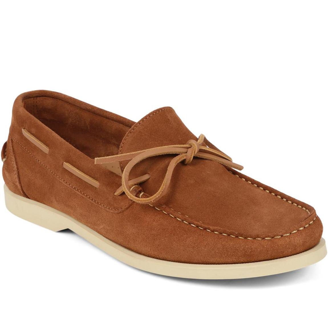 Men's Tan Portsmouth Suede Moccasins main product photo