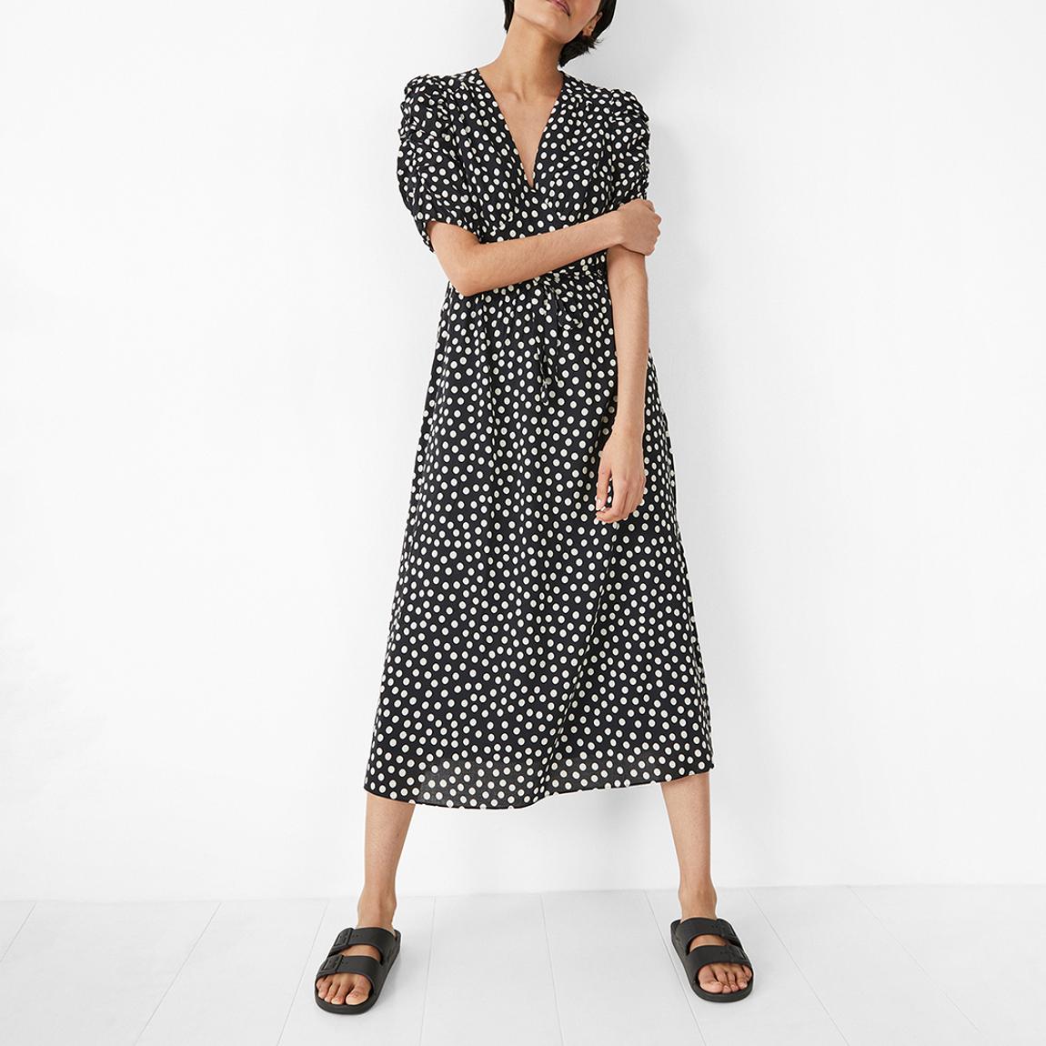 Black/White Melisa Midi Dress main product photo