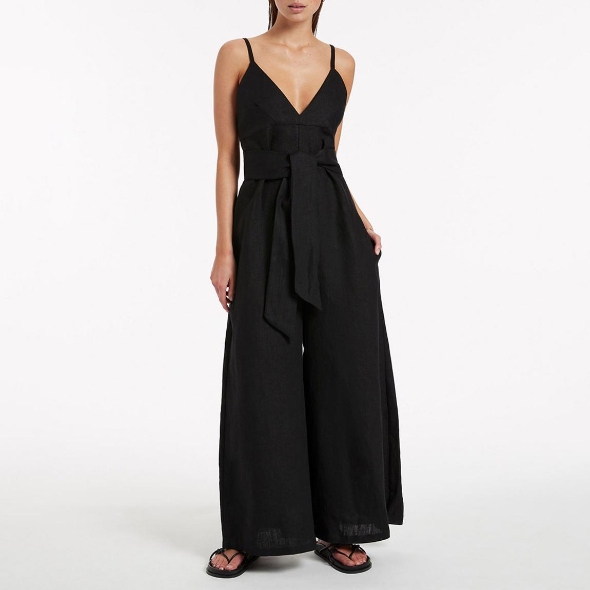 Black Jetset V-Neckline Jumpsuit main product photo