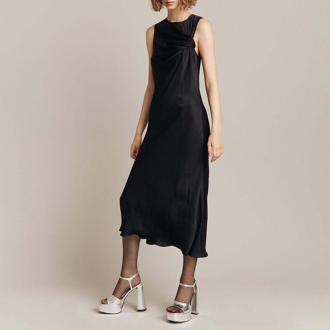 Black Naomi Satin Dress main product photo