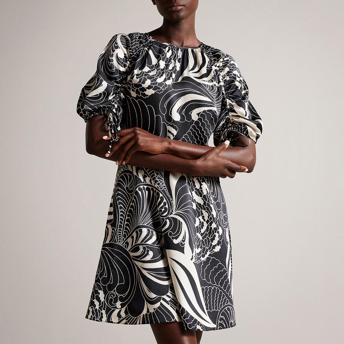 Black Faridda Printed Mini Dress main product photo