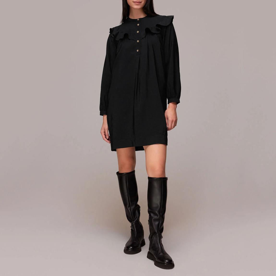 Black Dara Frill Detail Mini Dress main product photo