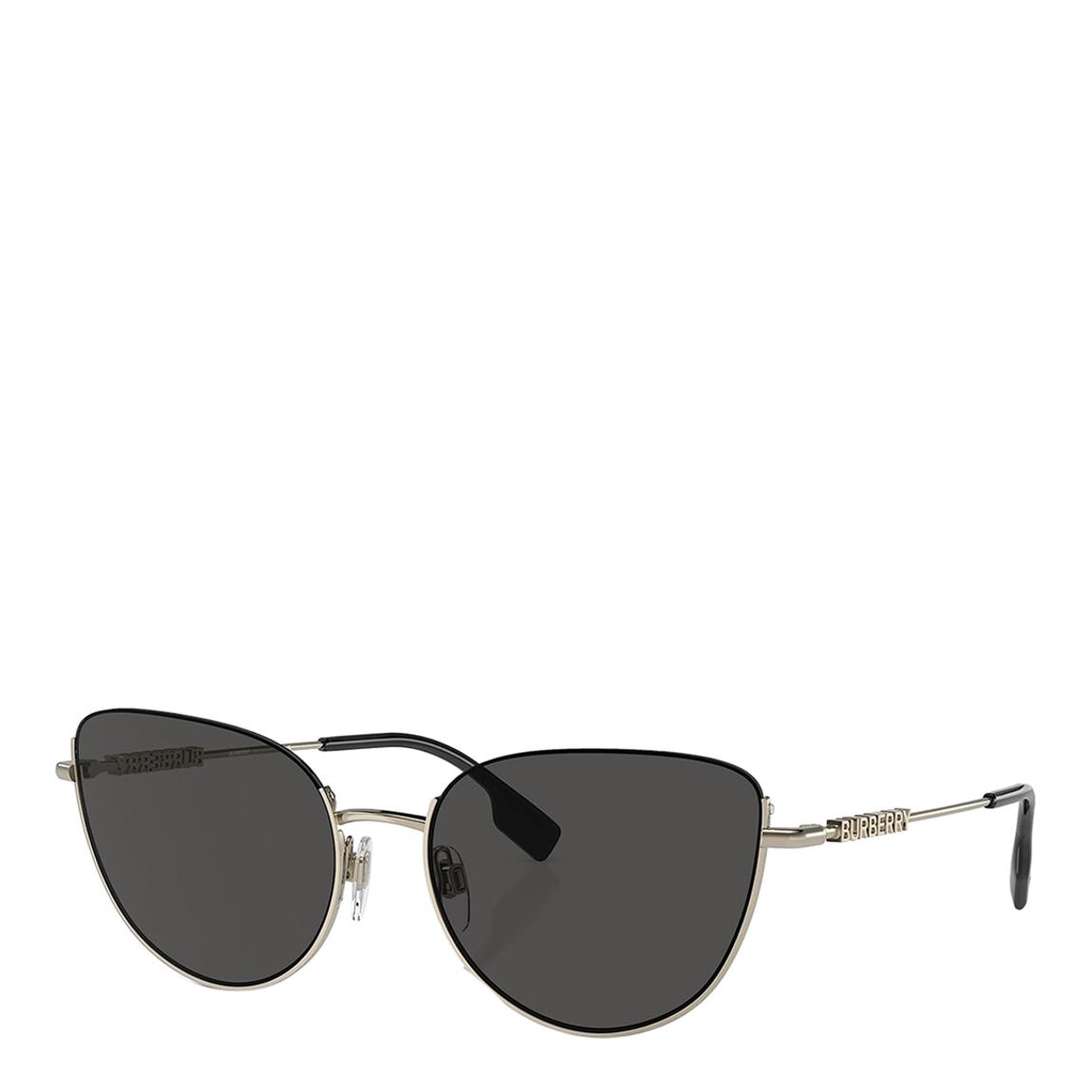 Women's Black & Gold Burberry Sunglasses 58mm main product photo