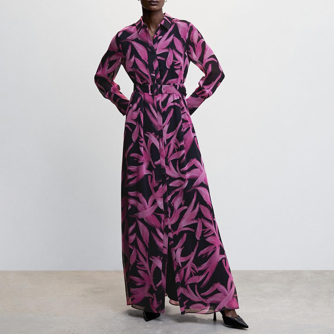 Black Printed Chiffon Dress main product photo