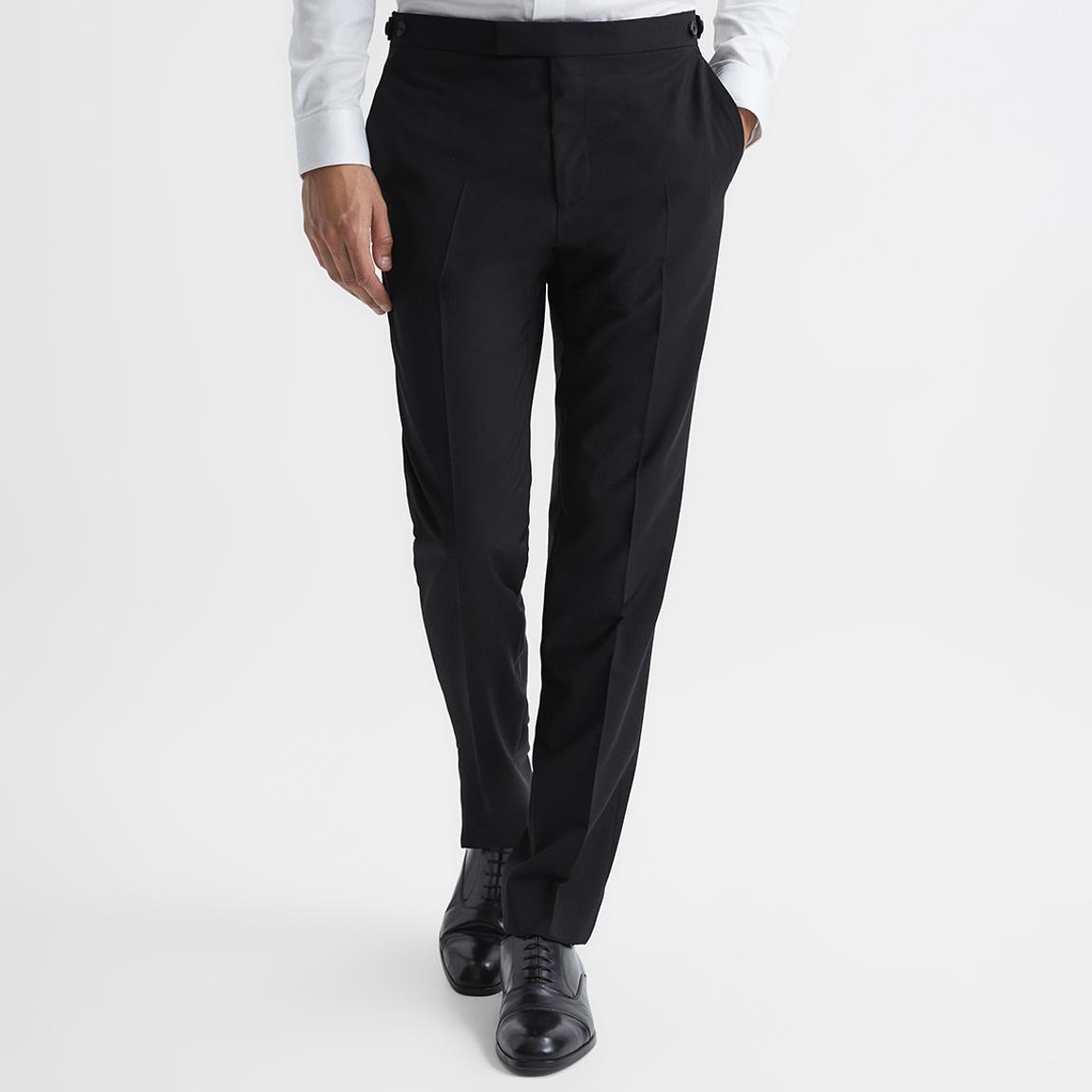 Black Pray Slim Fit Wool Blend Trousers main product photo