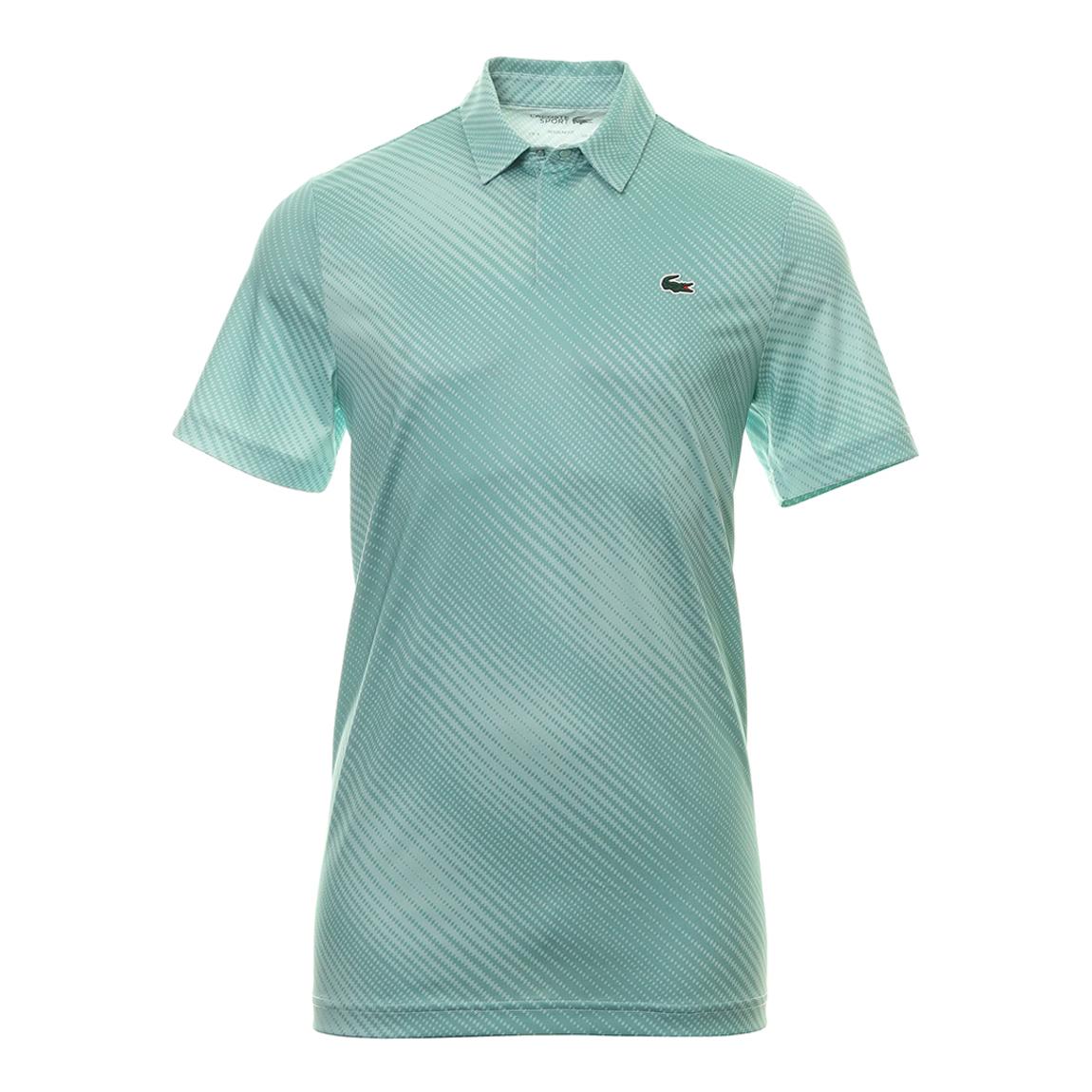 Green Printed Cotton Blend Polo Shirt main product photo