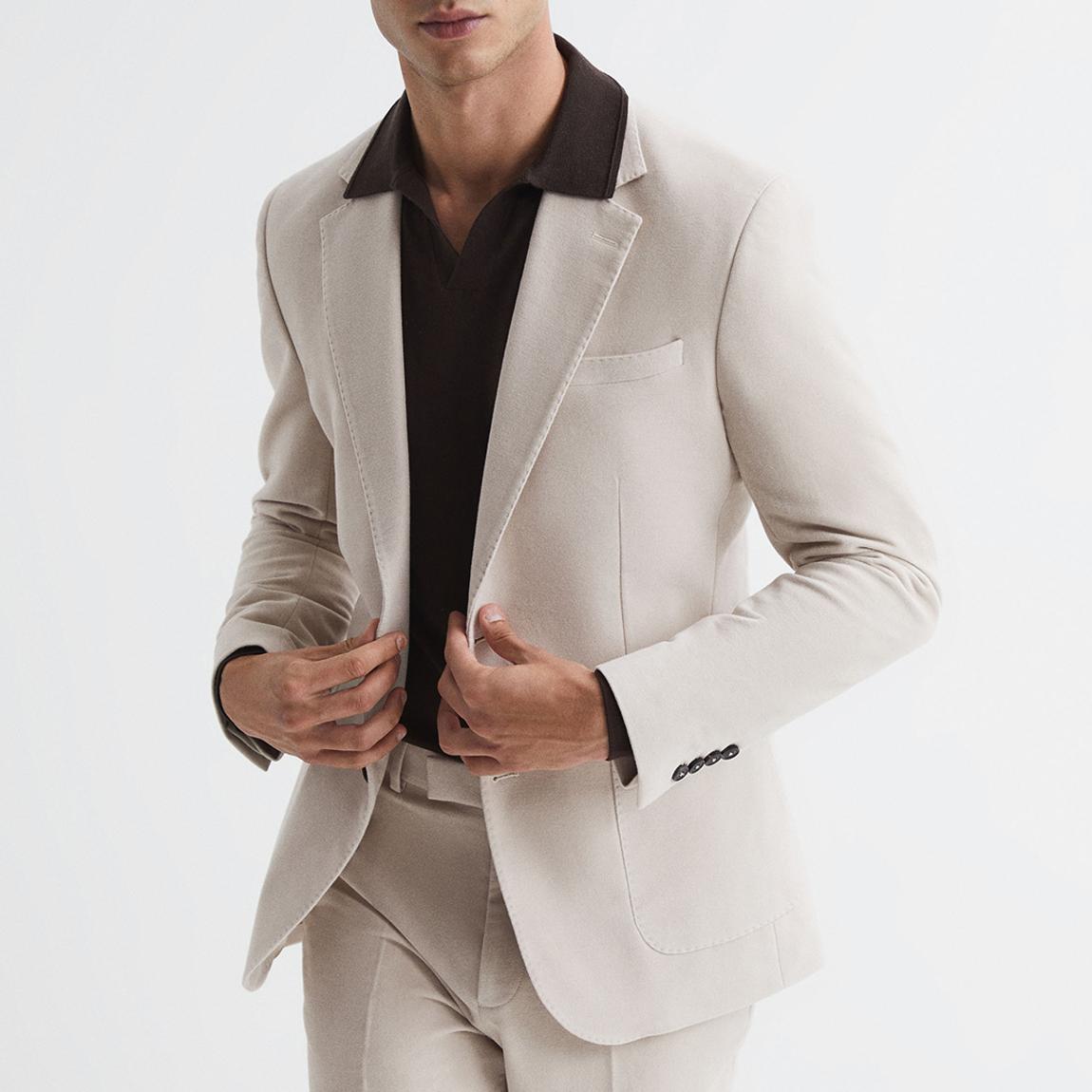 Stone Spark Single Breasted Cotton Blend Jacket main product photo