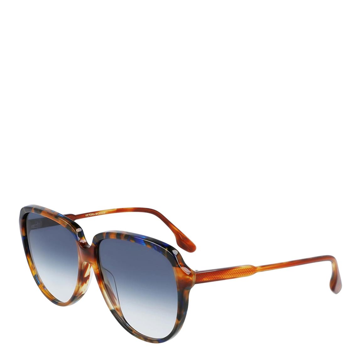 Victoria Beckham Women's Sunglasses VB618S Blue Tortoise/Blue Lens main product photo