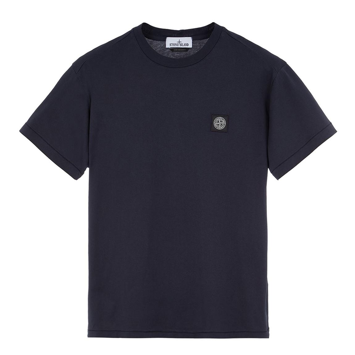 Navy Square Logo Cotton T-Shirt main product photo