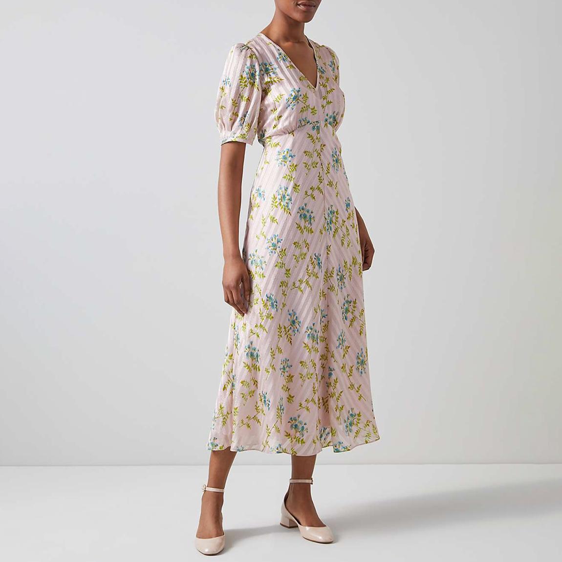 Pink Leith Silk Blend Dress main product photo