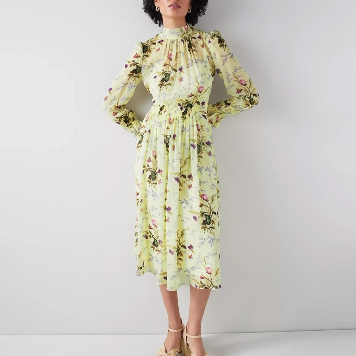 Ecru/Multi Eloise Silk Dress main product photo