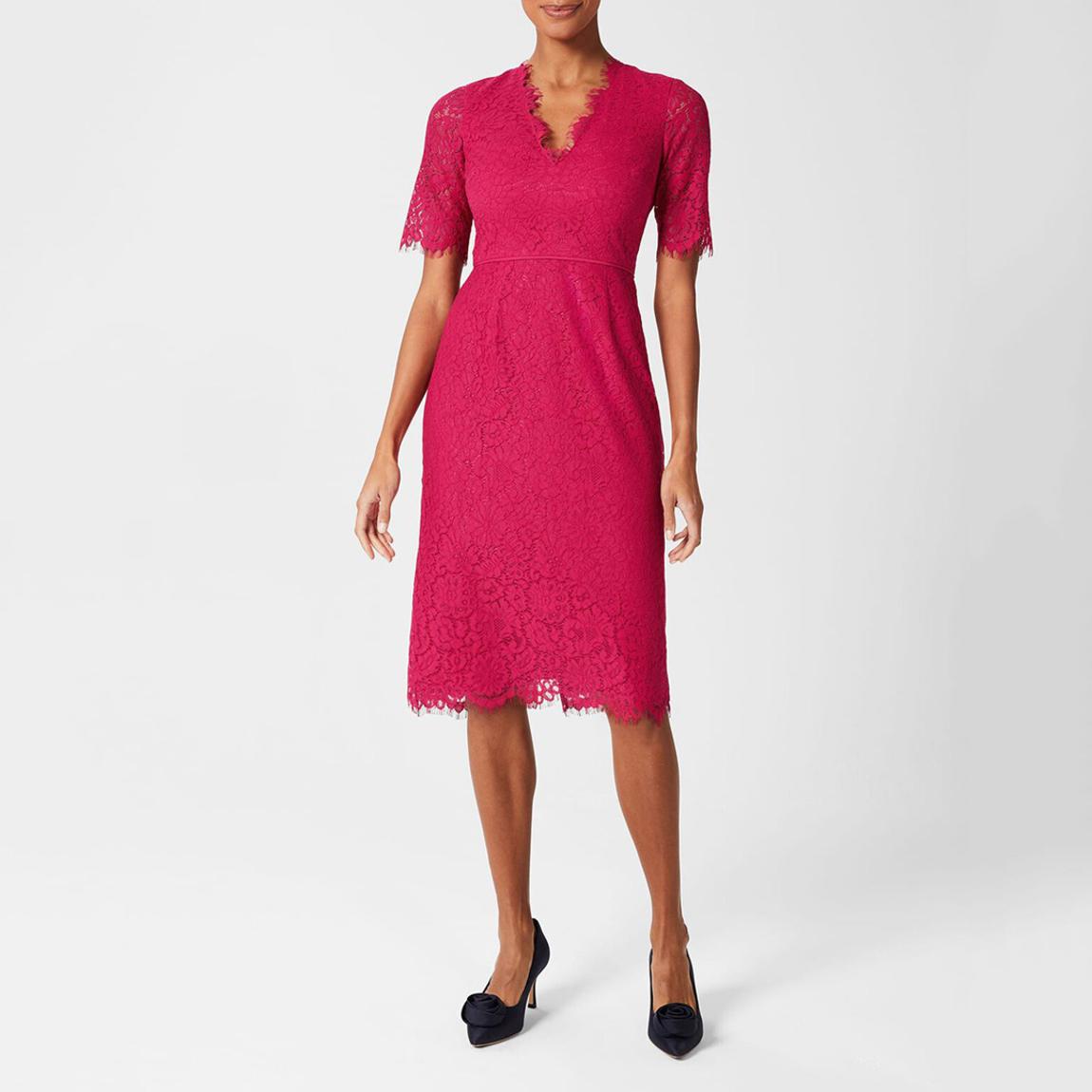 Pink Anastasia Shift Lace Dress main product photo