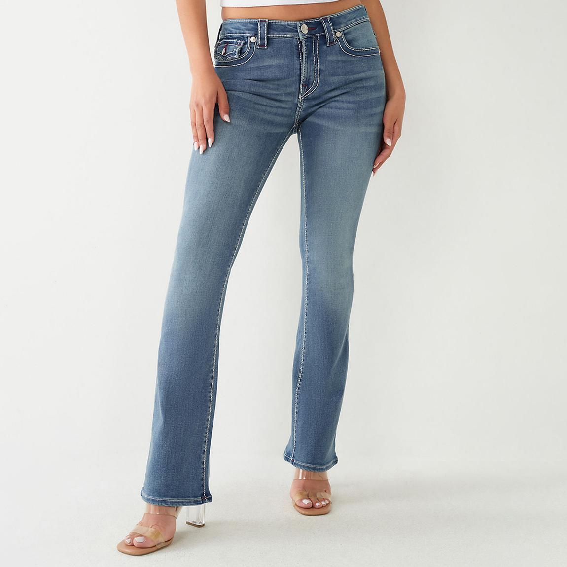 Mid Blue Becca Bootcut Stretch Jeans main product photo