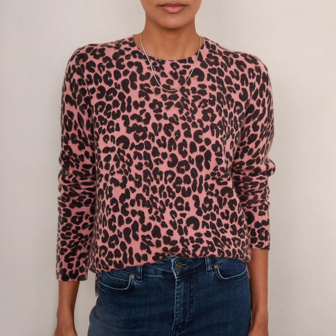 Pink Leopard Belle Jumper main product photo