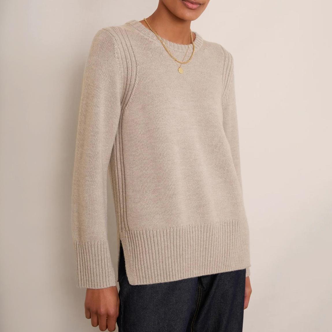 Beige Merino Wool and Cashmere Blend Jumper main product photo