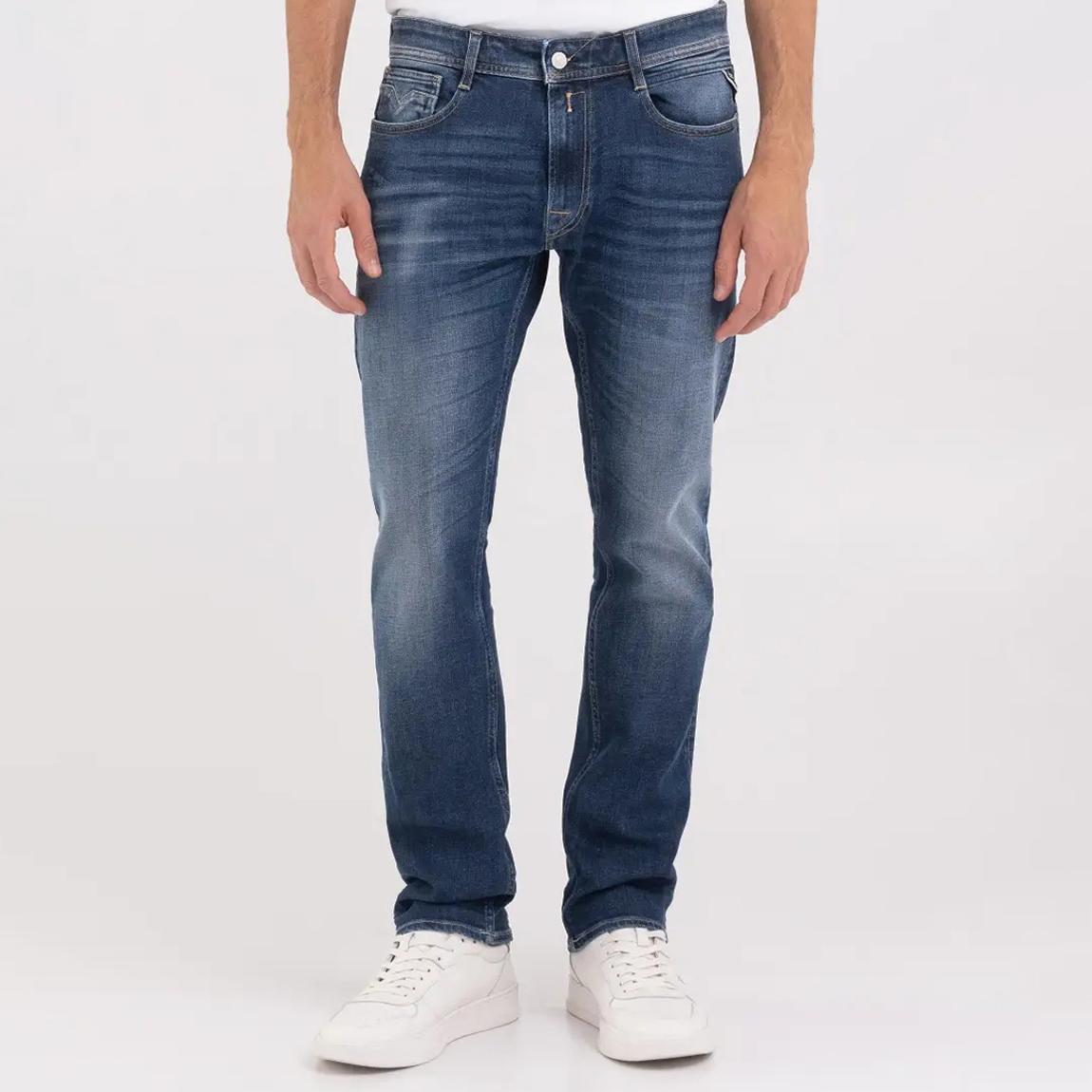 Dark Blue Rocco Straight Stretch Jeans main product photo