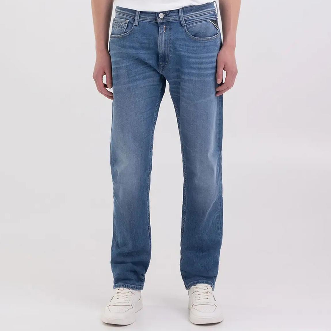 Blue Rocco Straight Stretch Jeans main product photo
