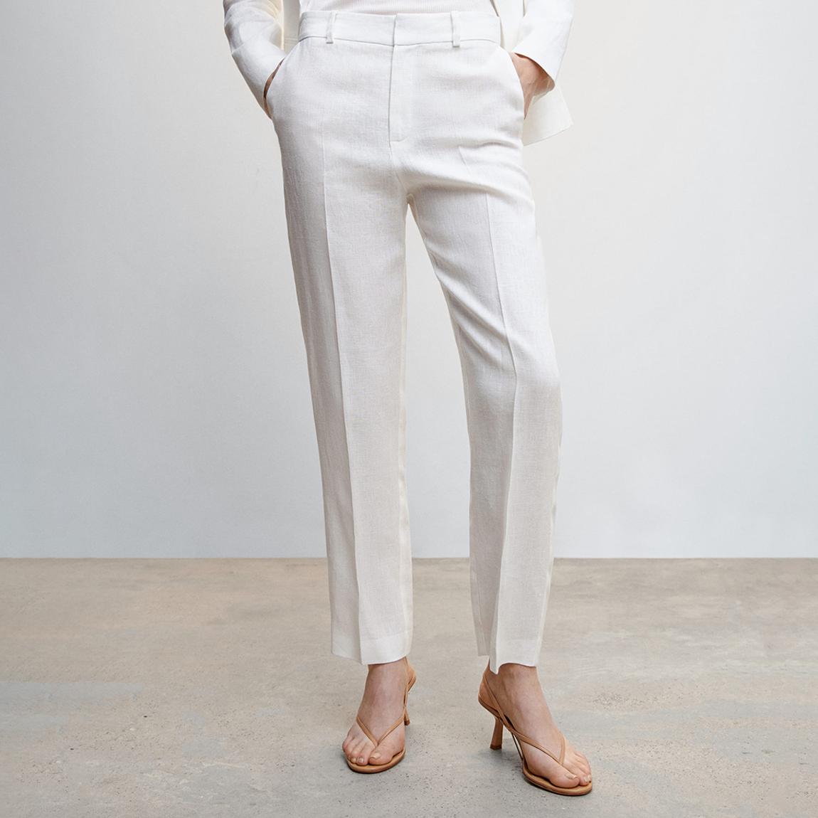White Linen Suit Trousers main product photo