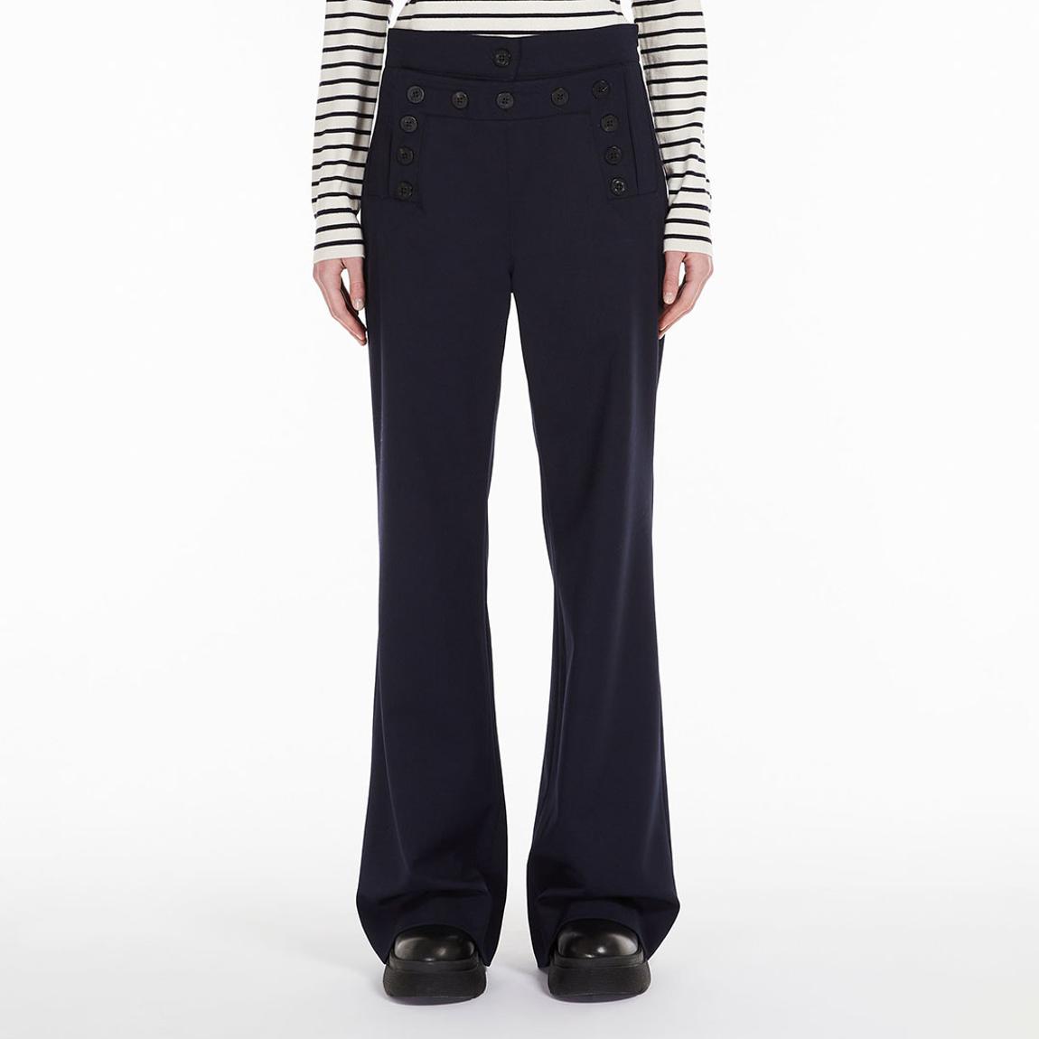 Navy Galli Wool Blend Trousers main product photo
