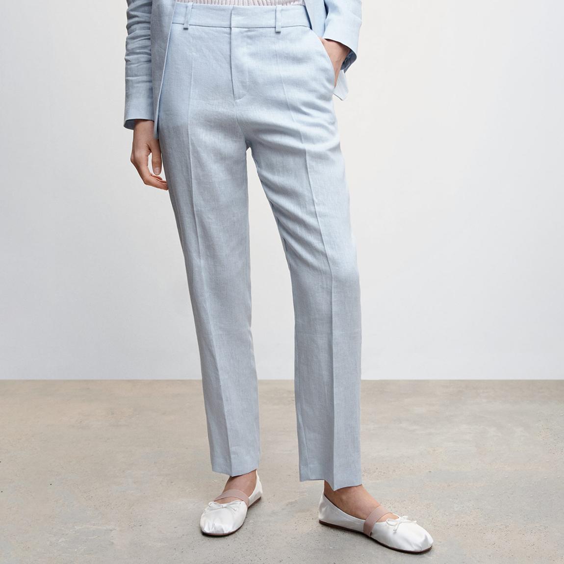 Sky Blue Linen Suit Trousers main product photo