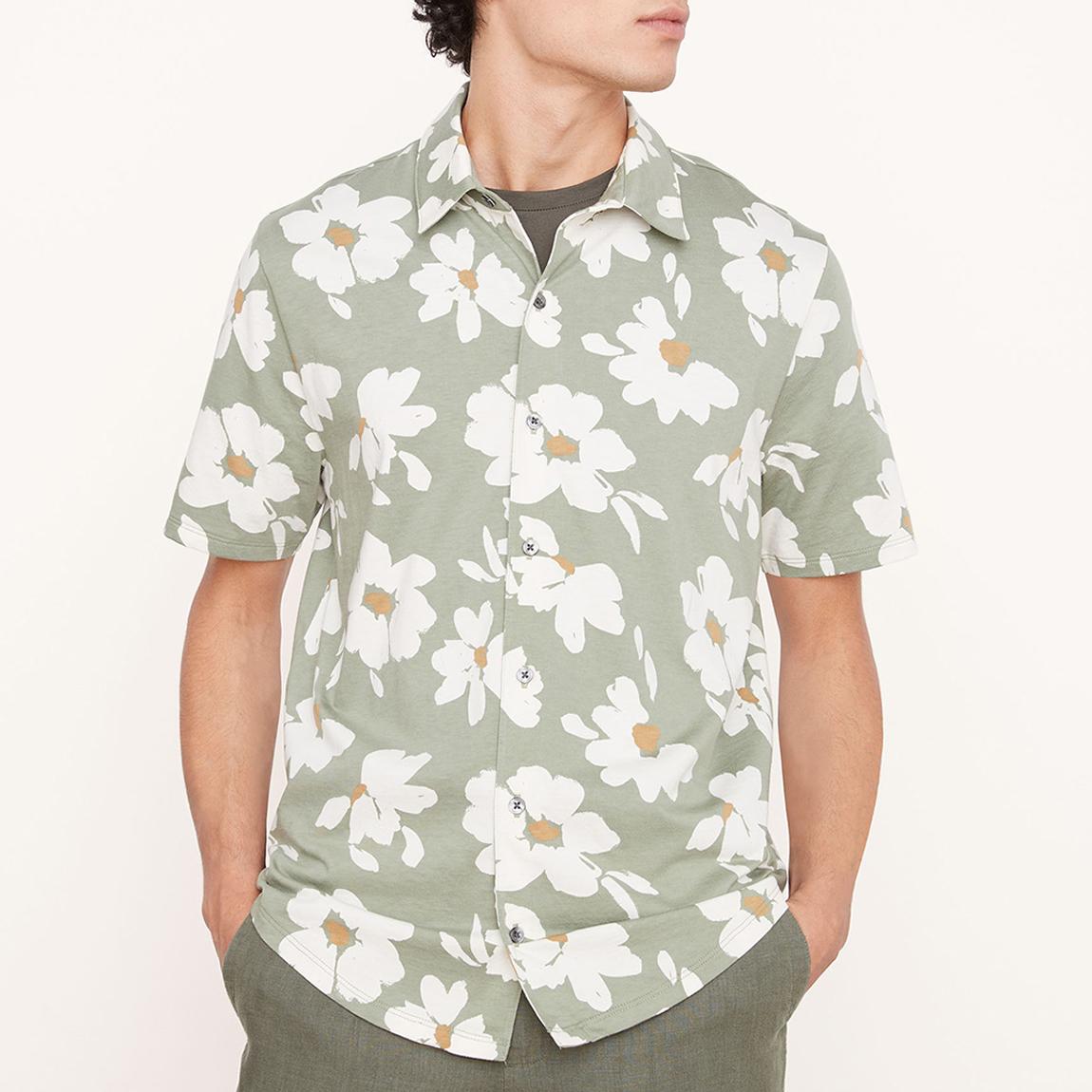 Green Painterly Print Shirt main product photo