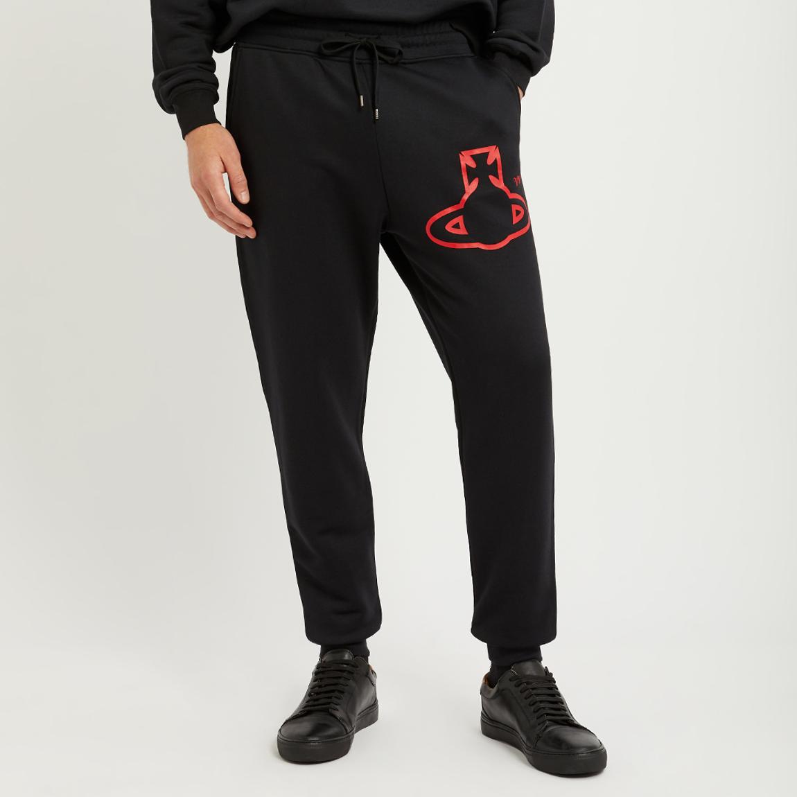 Black Printed Logo Cotton Joggers main product photo