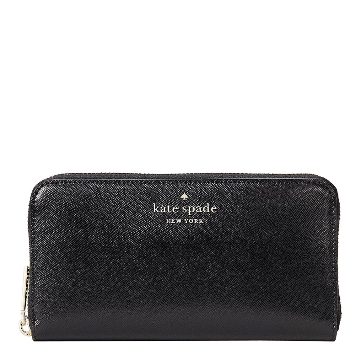 Black Staci Saffiano Leather Large Continental Wallet main product photo