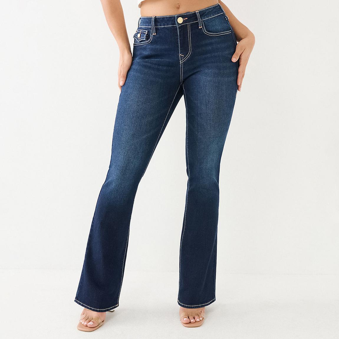 Dark Blue Becca Mid Rise Bootcut Jeans main product photo