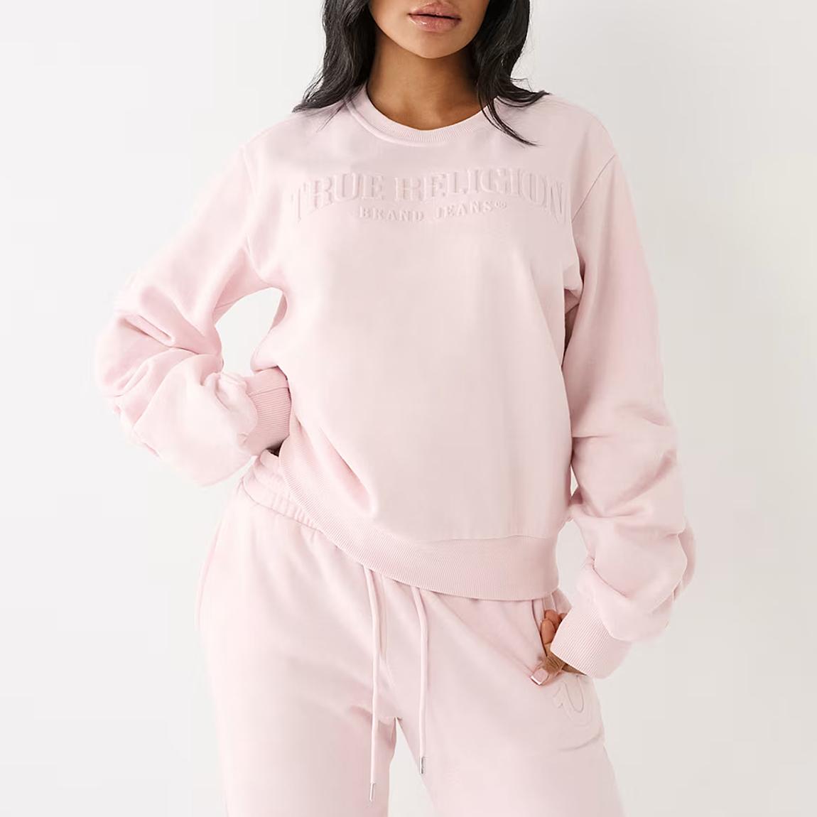 Pink Relaxed Cotton Blend Sweatshirt main product photo