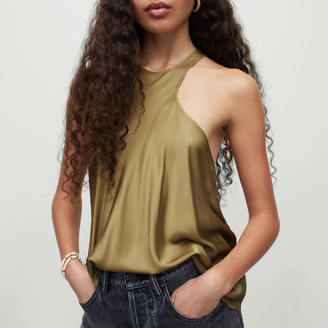 Pale Olive Green Verna Top main product photo