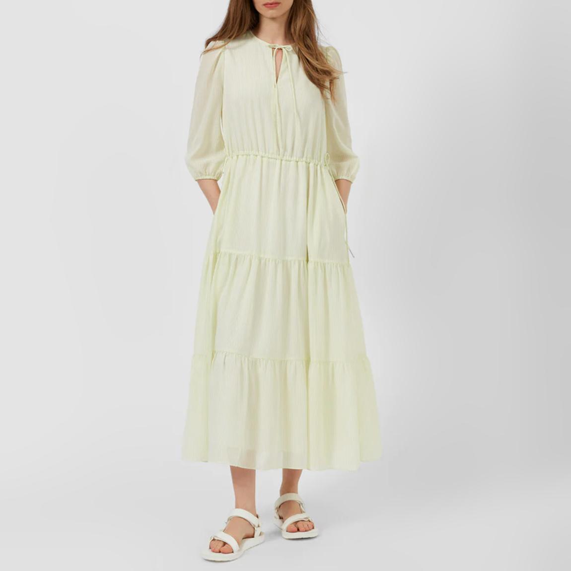 Cream Micro Tiered Dress main product photo