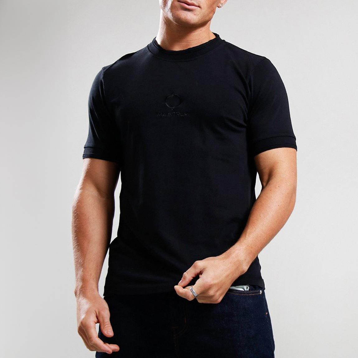 Navy Compass Logo Cotton T-Shirt main product photo