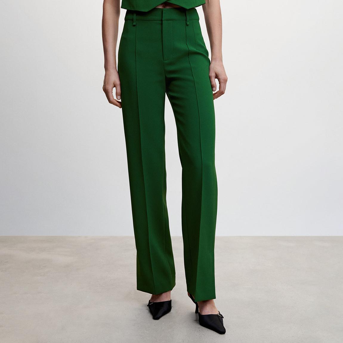 Green Straight Suit Trousers main product photo