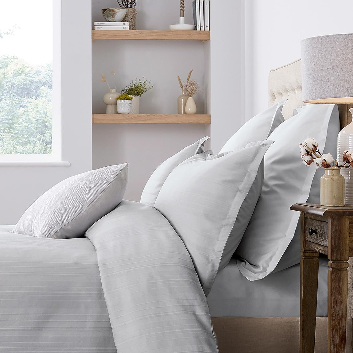 Seren King Duvet Cover, Cloud Grey main product photo