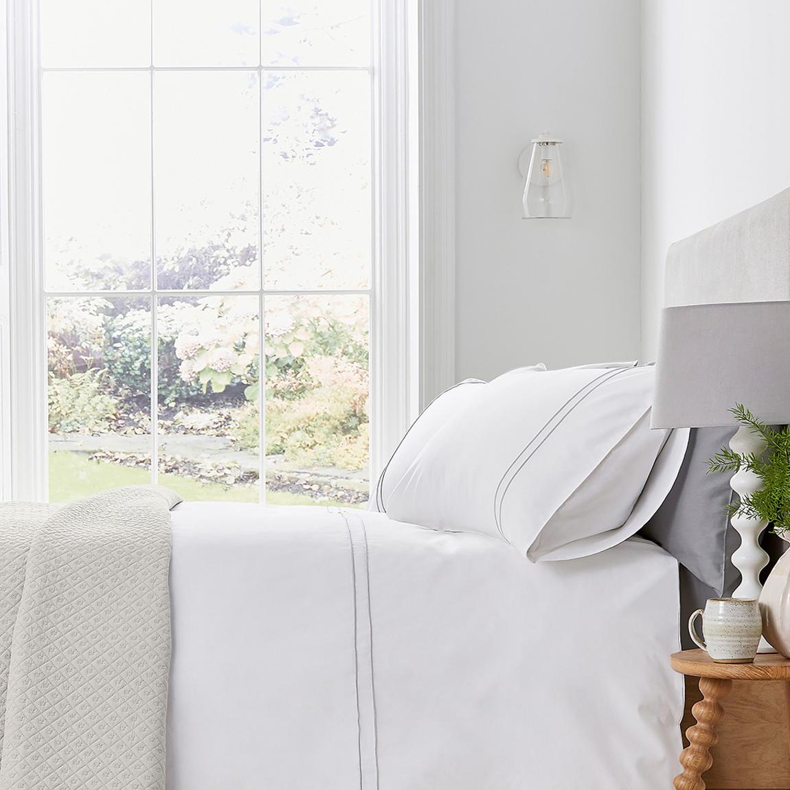 Catherine Double Duvet Cover, Cloud Grey main product photo