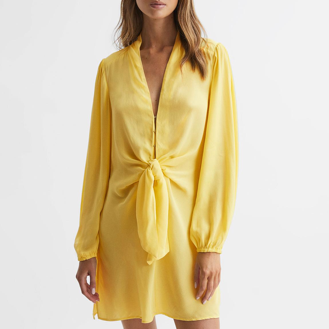 Yello Mabel Twist Front Mini Dress main product photo