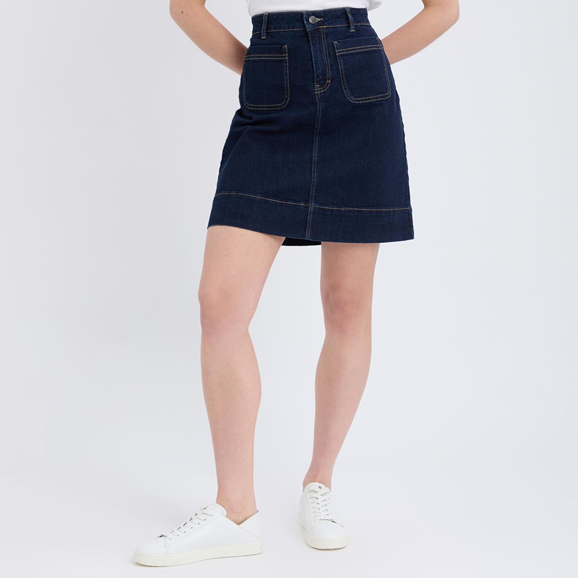 Indigo Blue Denim Skirt main product photo