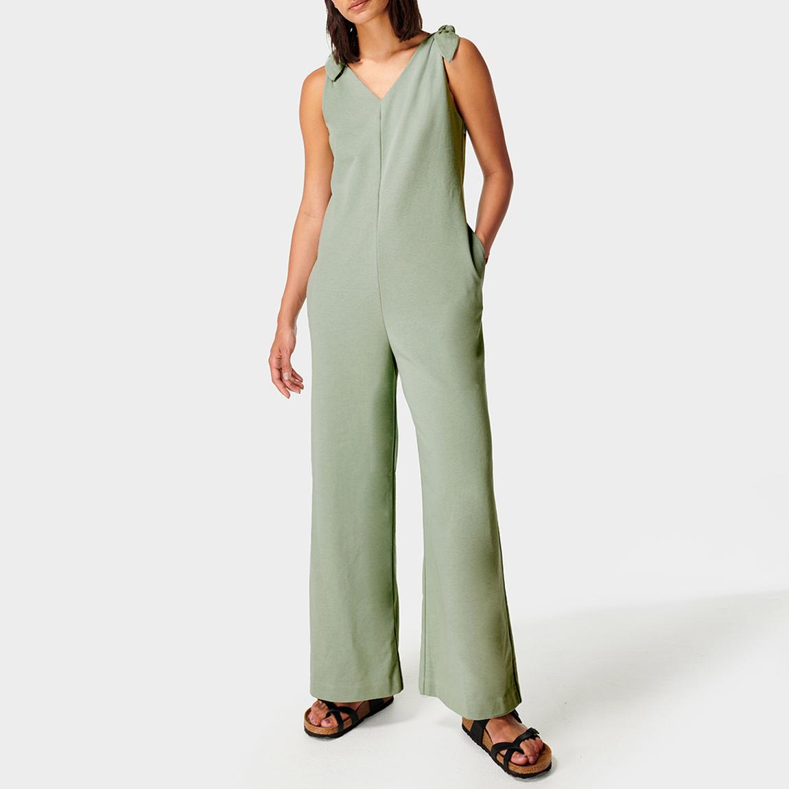 Green Harlow Strappy Jumpsuit main product photo