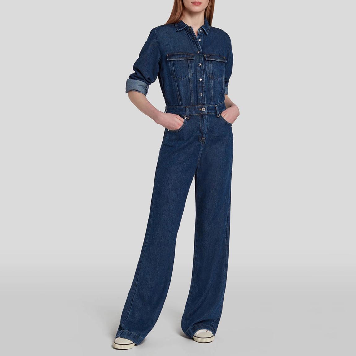 Mid Blue Wide Leg Jumpsuit main product photo