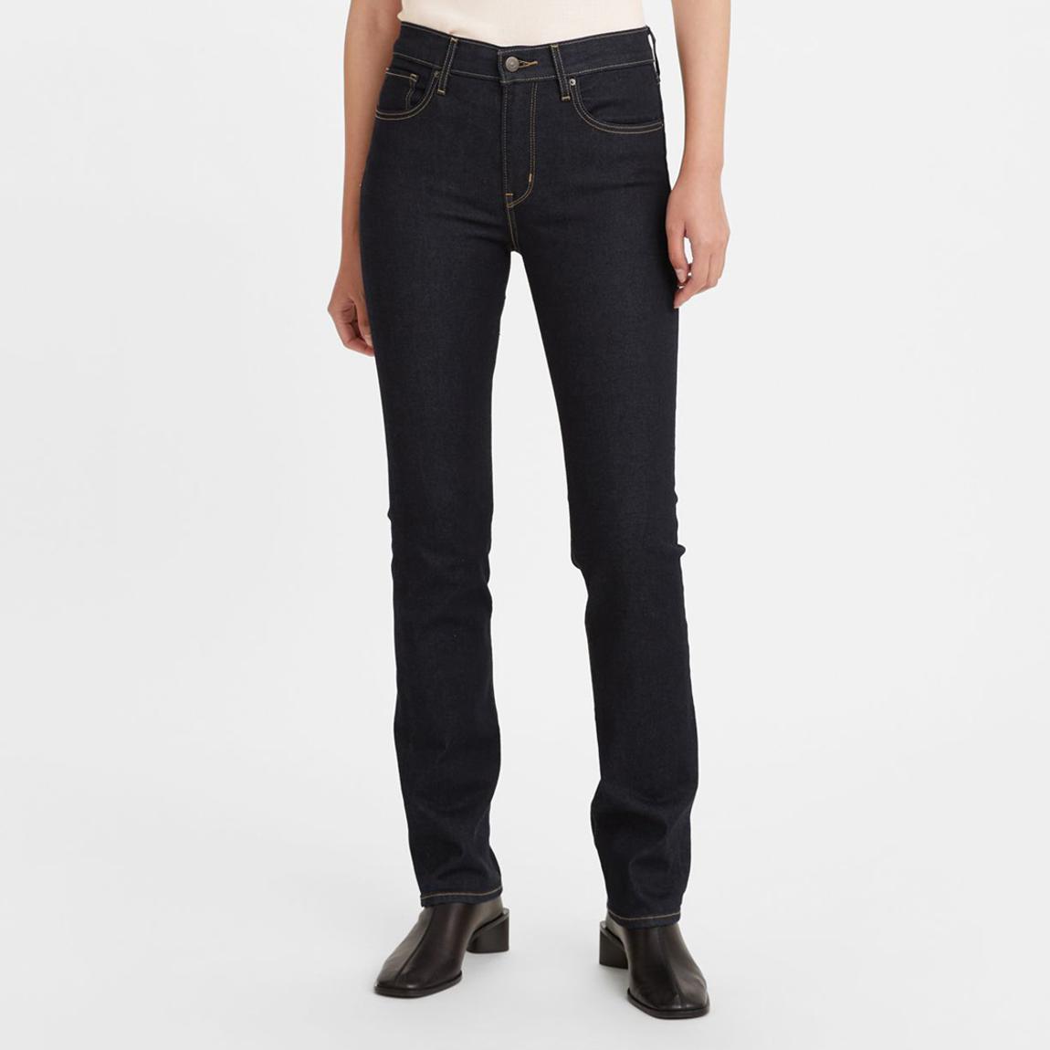 Navy 724™ High Rise Straight Stretch Jeans main product photo
