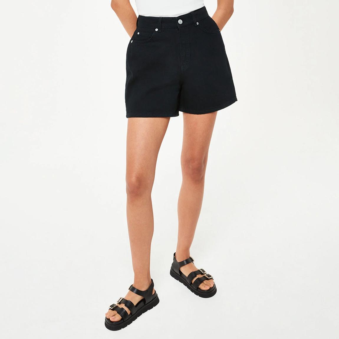 Black Authentic Denim Shorts main product photo