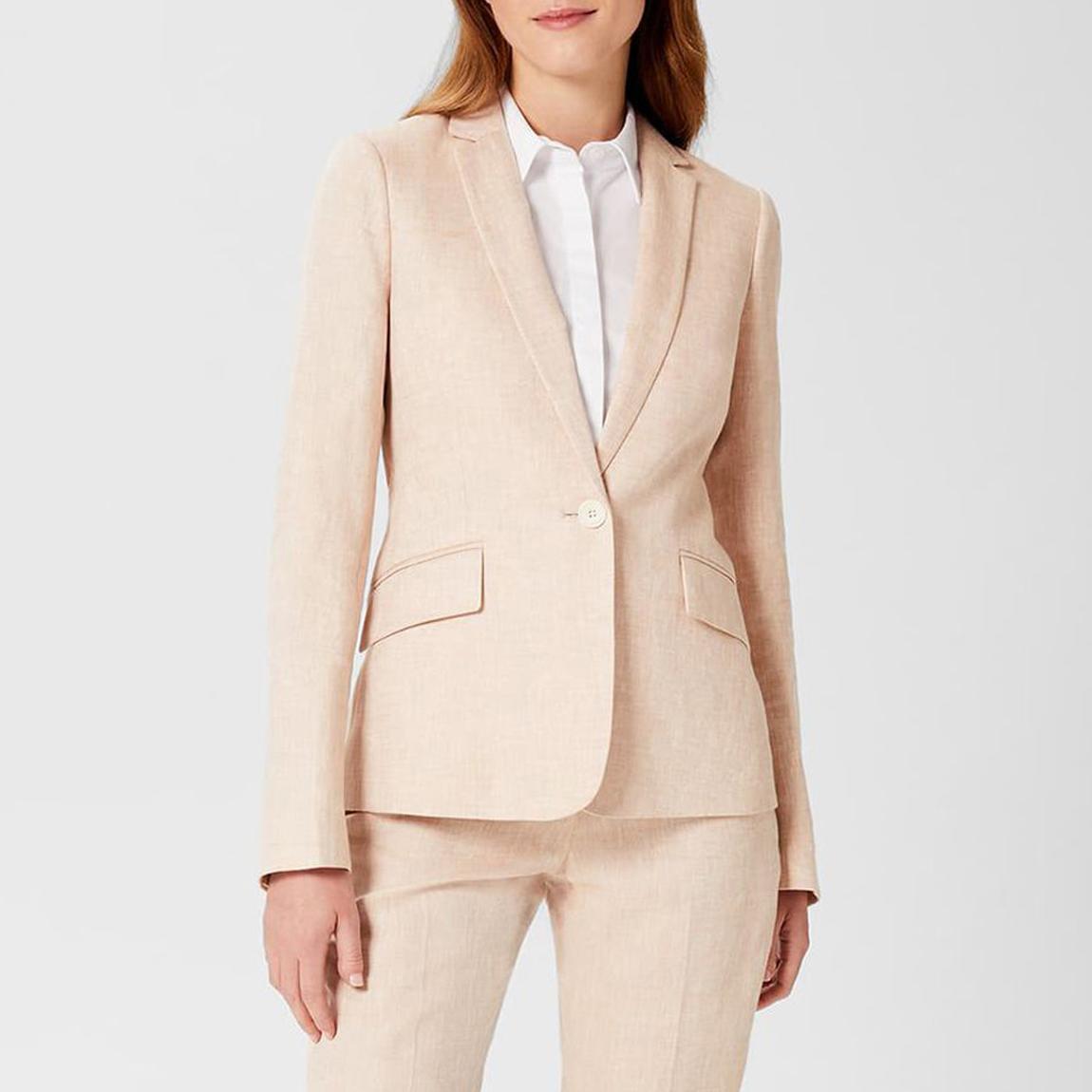 Neutral Ivana Linen Blazer main product photo