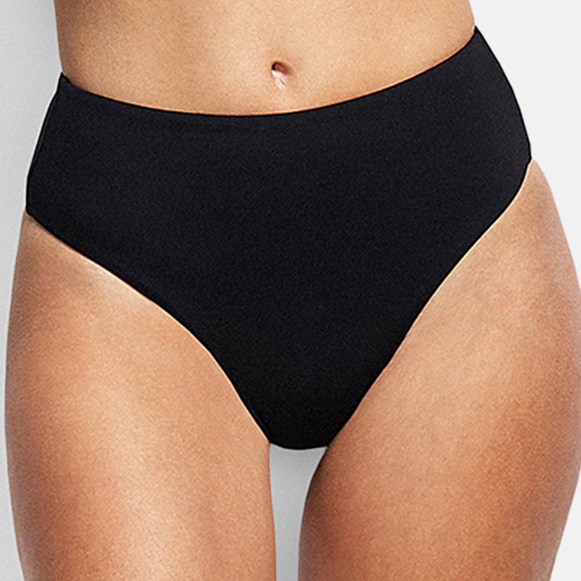 Black High Waisted Wide Side Brief main product photo