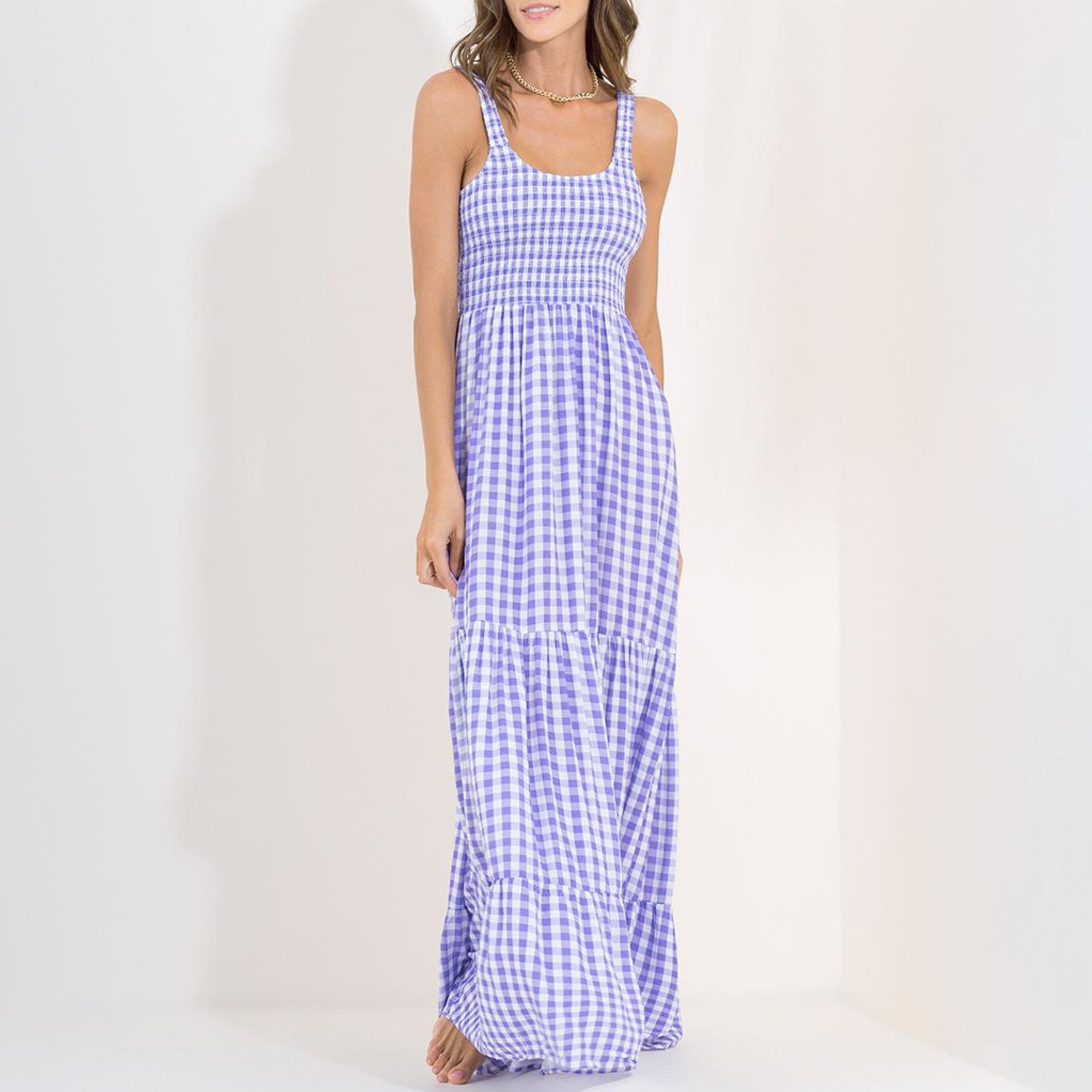 Blue Seersucker Harmony Maxi Dress main product photo