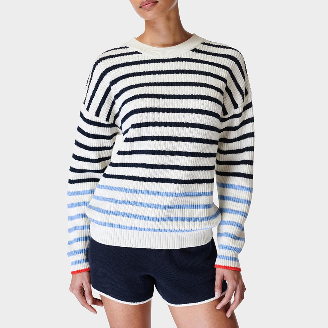 Navy and White Atlantic Stripe Sweater main product photo