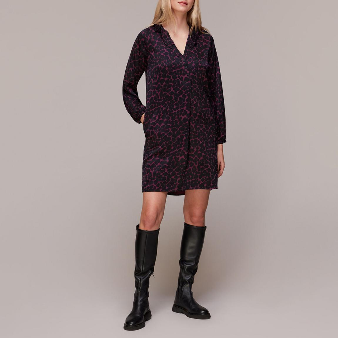 Pink Smudge Animal Frill Dress main product photo