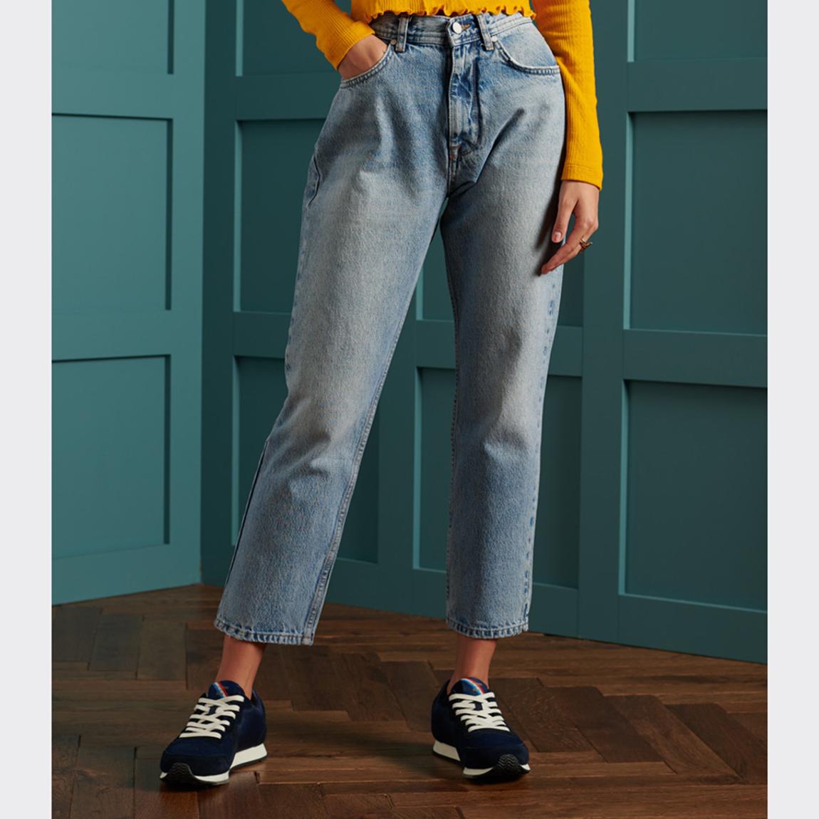 Light Indigo High Rise Cotton Jeans main product photo