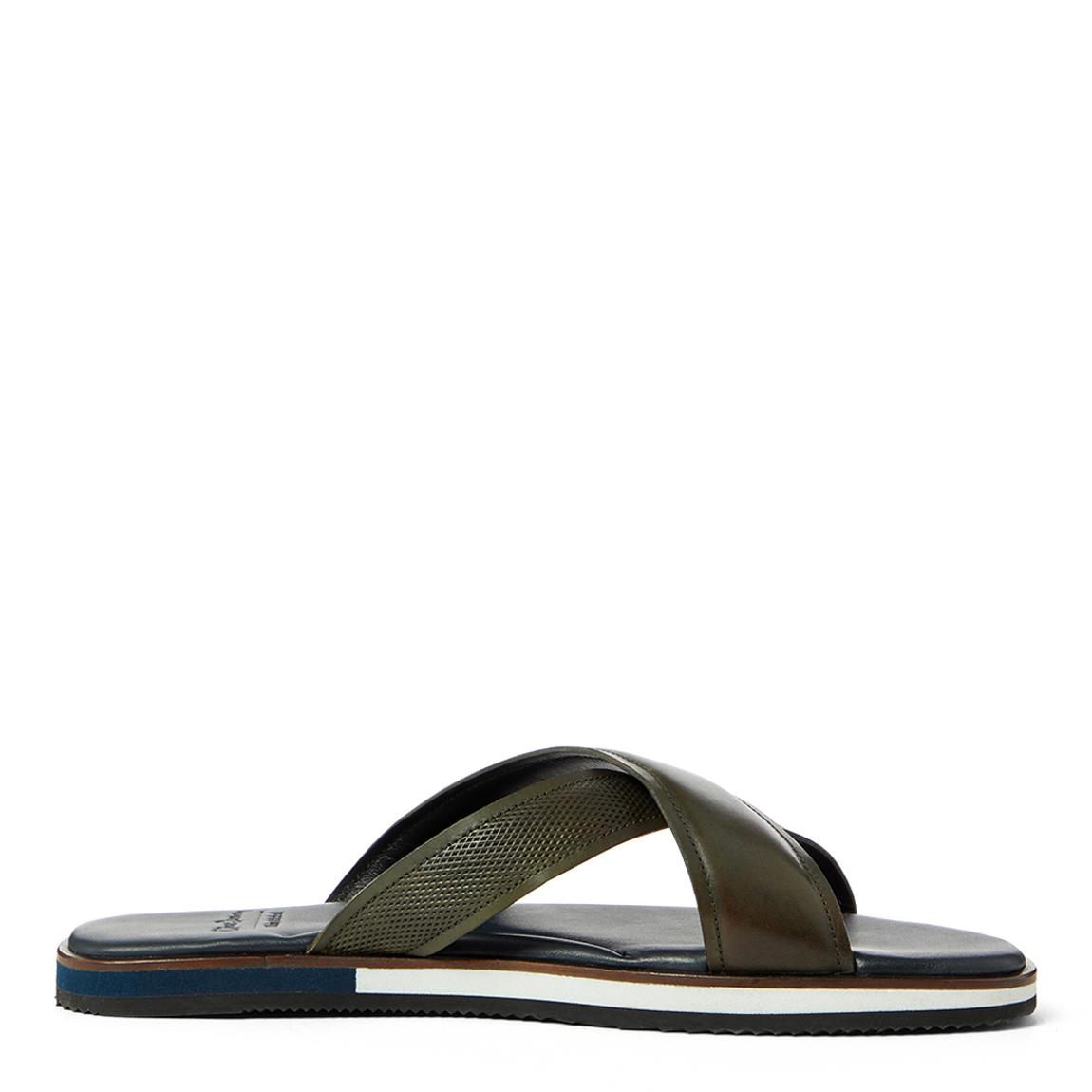 Green Yell Leather Sandals main product photo